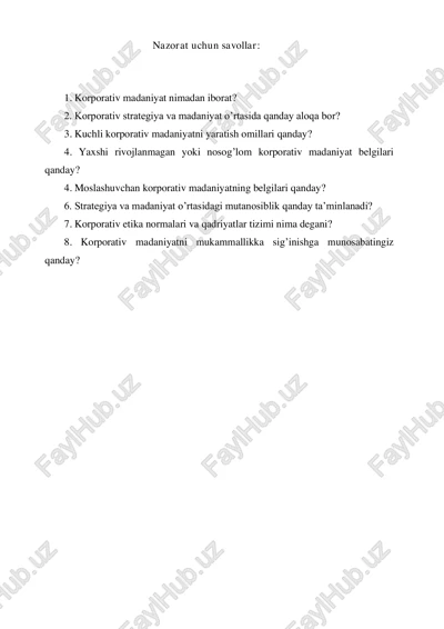 korporativ madaniyatni yaratish omillari — PDF