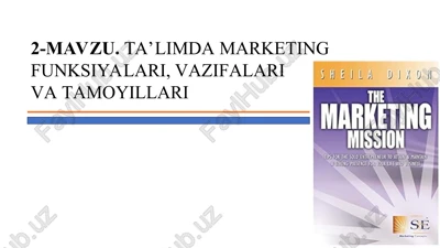 ta’limdamarketing funksiyalari, vazifalari — PPT