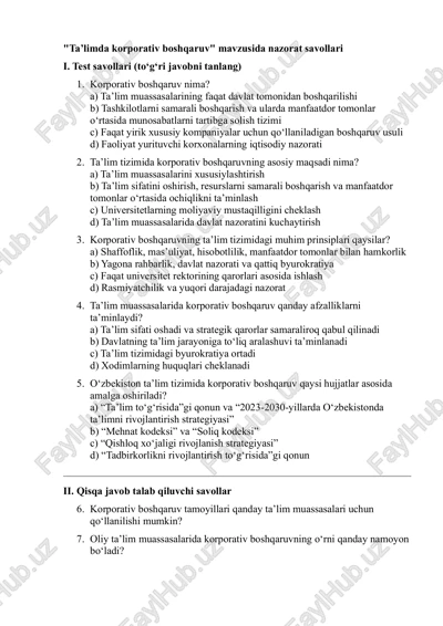 ta’limda korporativ boshqaruv — PDF