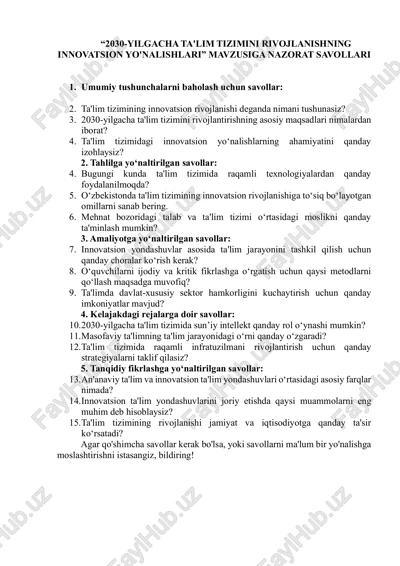 2030-yilgacha ta'lim tizimini rivojlanishning innovatsion yo'nalishlari — PDF