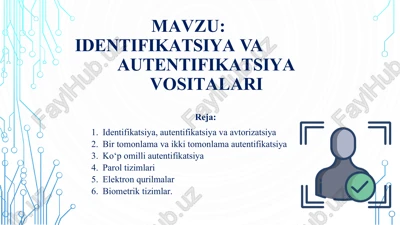 autentifikatsiya vositalari — DOCX