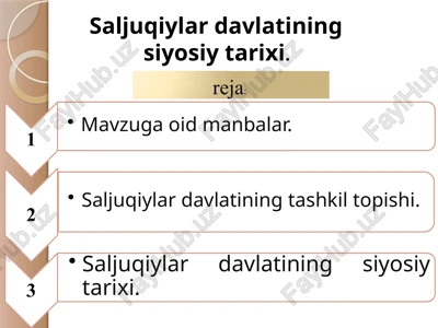 saljuqiylardavlatining siyosiy tarixi — PPTX