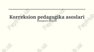 axloq tuzatish pedagogikasi — PPTX
