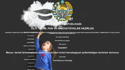 davlat farmakopiyasi tarixi — PPTX