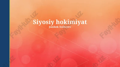 siyosiy hokimiyat — PPTX