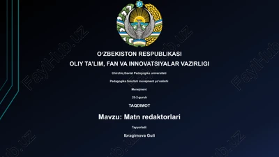 matn redaktorlari — PPTX