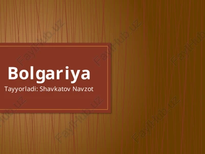 bolgariya — PPTX