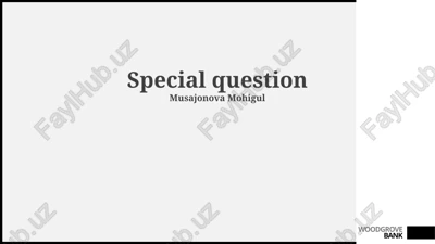 special question — PPTX