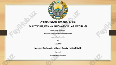 radioaktiv oilalar — PPTX