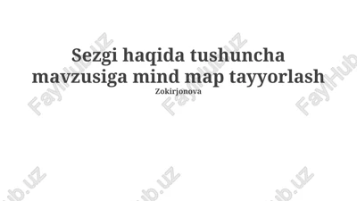 sezgi haqida tushuncha — PPTX