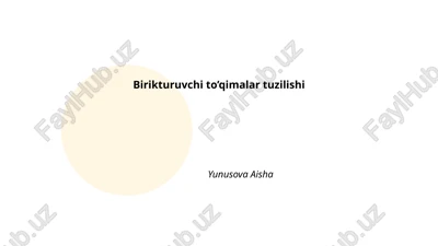 birikturuvchi to’qimalar tuzilishi — PPTX