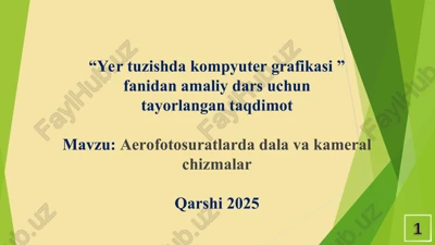 yer tuzishda kompyuter grafikasi — PPT