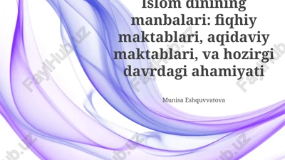 islom dinining manbalari — PPTX