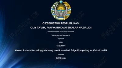 axborot texnologiyalarining texnik asoslari — PPTX