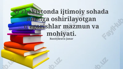 ijtimoiy islohotlarning mohiyati — PPTX