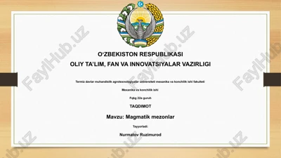 magmatik mezonlar — PPTX