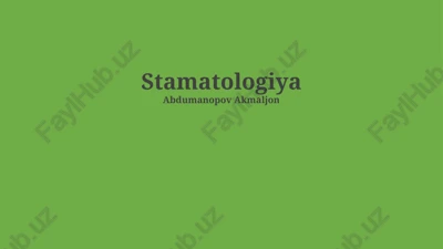 stomatologiya — PPTX