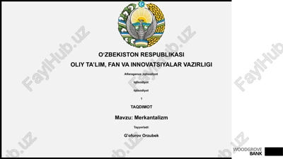 merkantalizm — PPTX