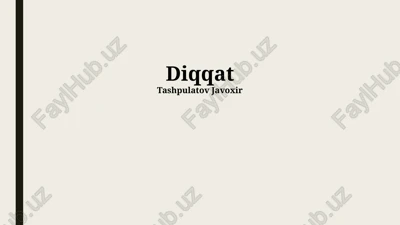 diqqatning ta'rifi — PPTX
