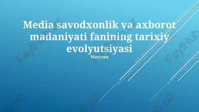 ommaviy axborot vositalari savodxonligining nazariy ildizlari 1930-yillarda propaganda va uning jamiyatga ta'siri haqidagi tadqiqotlarda paydo bo'lgan — PPTX