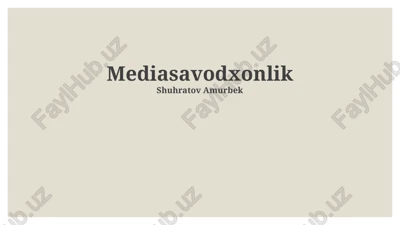 media savodxonlik — PPTX