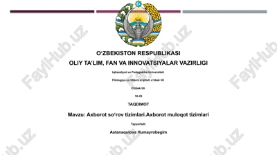axborot soʻrov tizimlari — PPTX