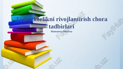 tadbirkorlikni rivojlantirish chora-tadbirlari — PPTX