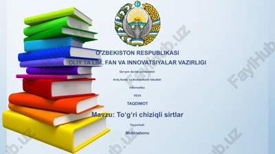 toʻgʻri chiziqli sirtlar — PPTX