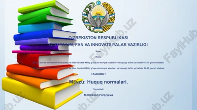 huquq normalari — PPTX