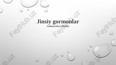 jinsiy gormonlar — PPTX