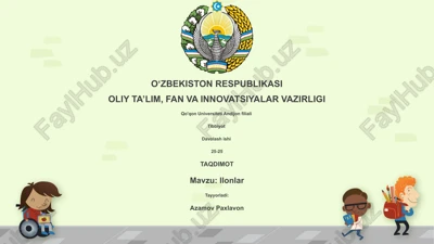 ilonlar — PPTX
