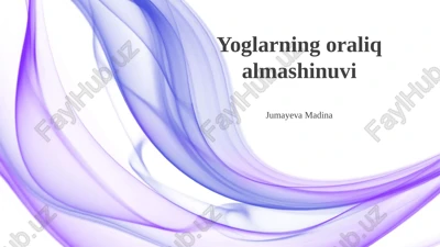 yoga metabolizmining asosiy yo'llari — PPTX