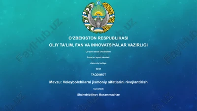 voleybolchilarni jismoniy sifatlarini rivojlantirish — PPTX