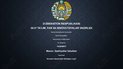 qadriyatlar falsafasi — PPTX