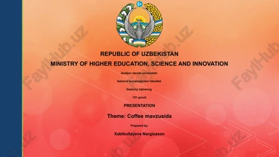 coffee mavzusida — PPTX
