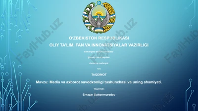 media va axborot savodxonligi — PPTX
