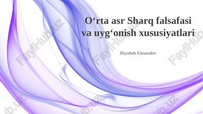 o'rta asr sharq falsafasi — PPTX