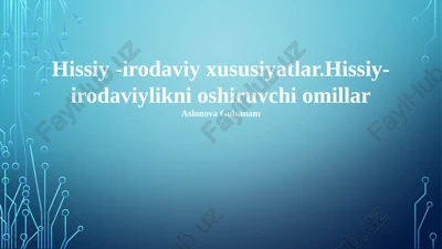 emotsional-irodaviy xususiyatlar — PPTX