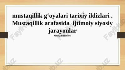 mustaqillik g‘oyalarining tarixiy ildizlari — PPTX