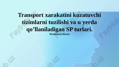 transport kuzatuv tizimlari — PPTX