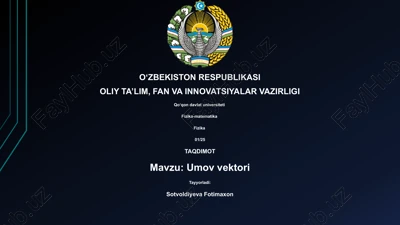 umov vektori — PPTX