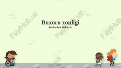 buxoro xonligi — PPTX