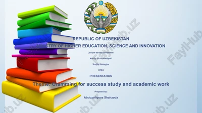 cramming for success study and academic work — PPTX