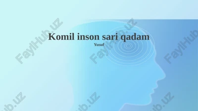 mukammallikka yo'l — PPTX