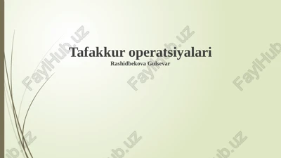 aks ettirish operatsiyalari — PPTX
