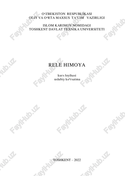 rele himoqasi kurs loyihasi — PDF