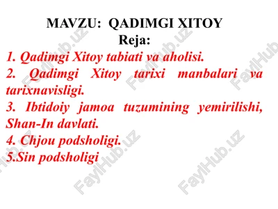qadimgi xitoy — PPTX