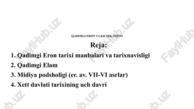 qadimgi eron va kichik osiyo — PPTX