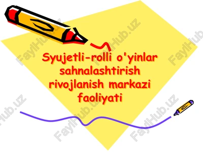 maktabgacha ta’lim sahnalashtirish faoliyati — PPTX