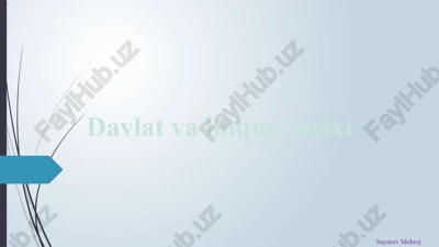 davlat va huquq tarixi — PPTX